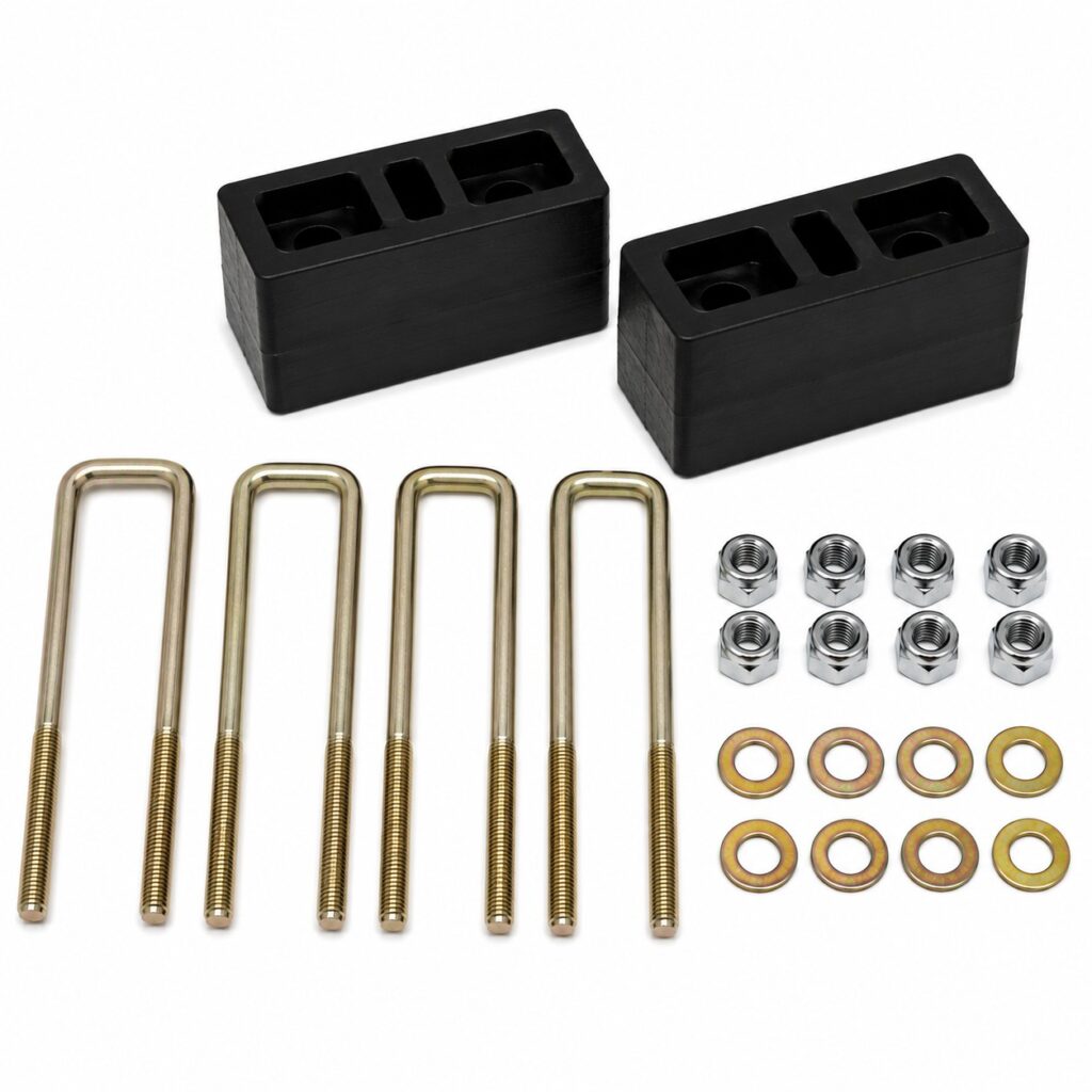 chevy silverado 1500/gmc sierra 1500 2" rear lift block & u bolt kit – (1999–2018)