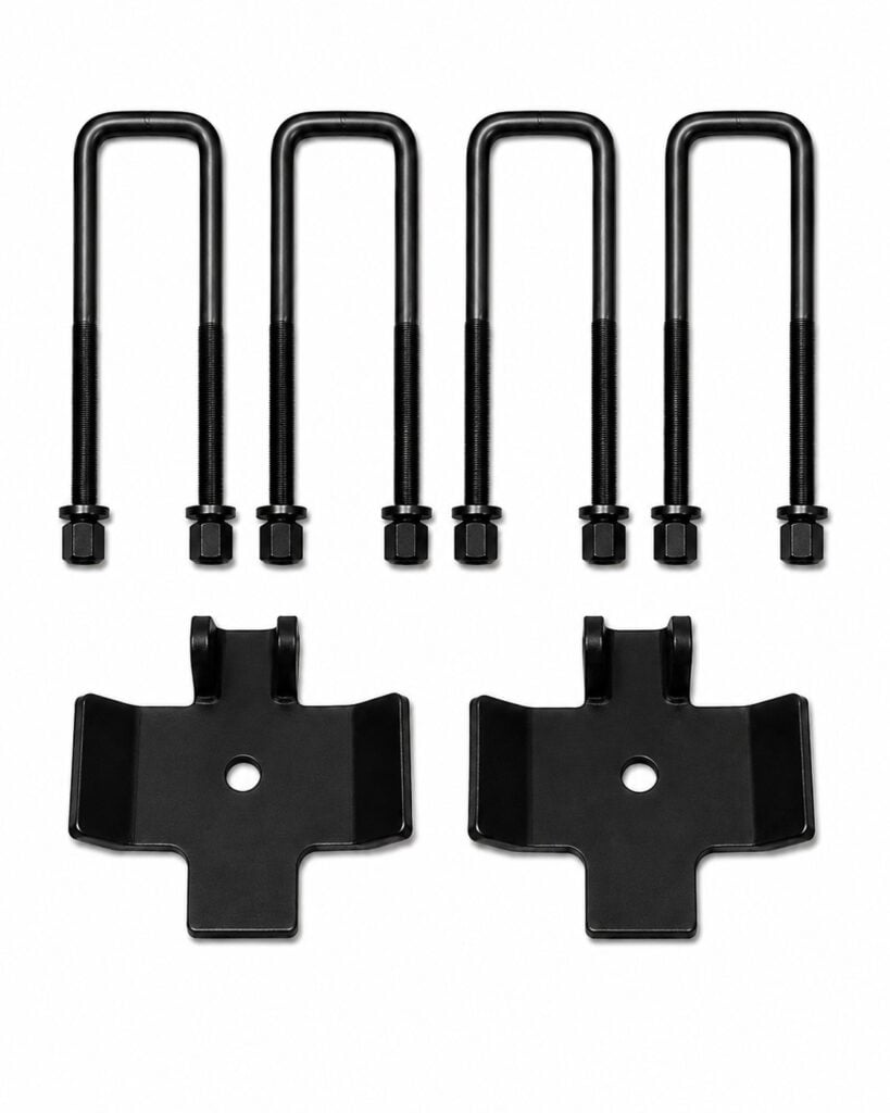 ford f250/f350 front leaf spring upper shock saddle & u bolt kit – 9/16" x 11 1/2" (1980–1997)