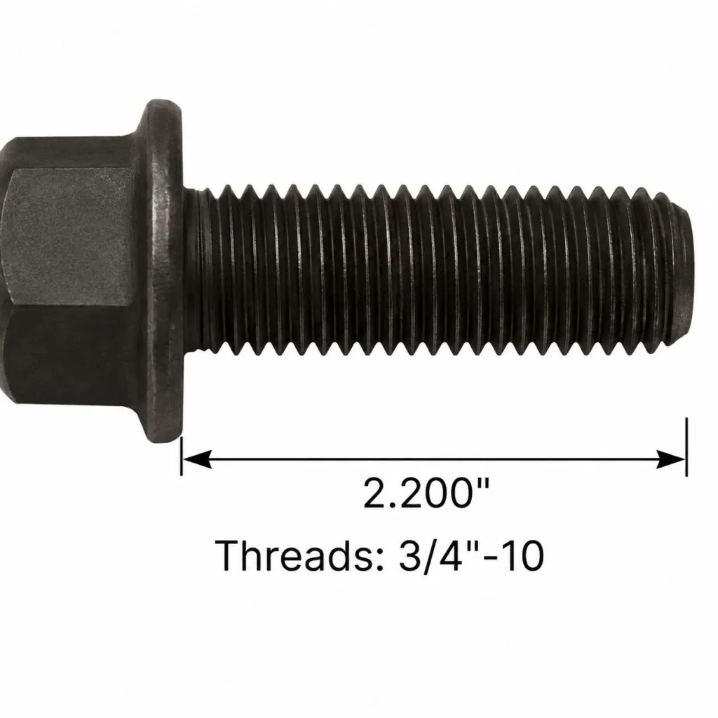 flange bolt 3/4" 10 x 2 1/4" grade 8, oem# 2700286009