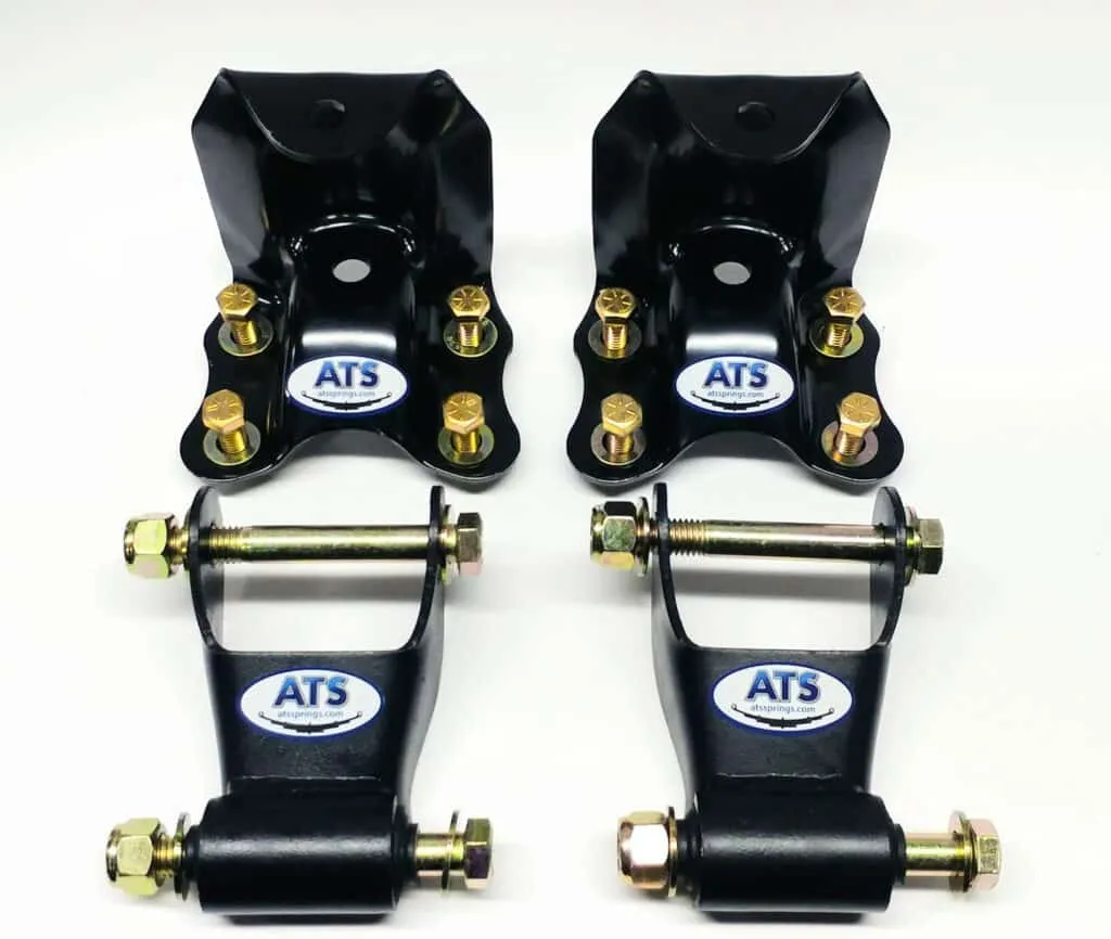 2 Sets Rear Leaf Spring Shackle Hanger Bracket Kit For Ford F150 Bronco 1980-1996