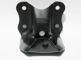 Black metal automotive mounting bracket