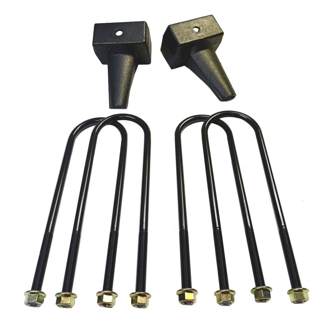 Black U-bolts and mounting brackets hardware kit