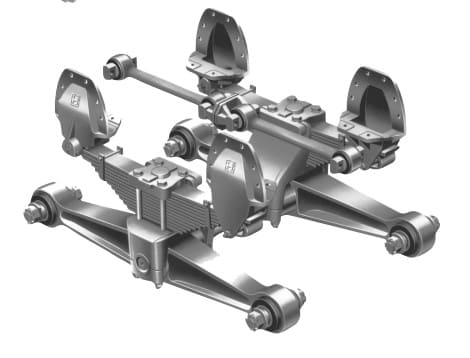 Heavy-duty truck leaf spring suspension system